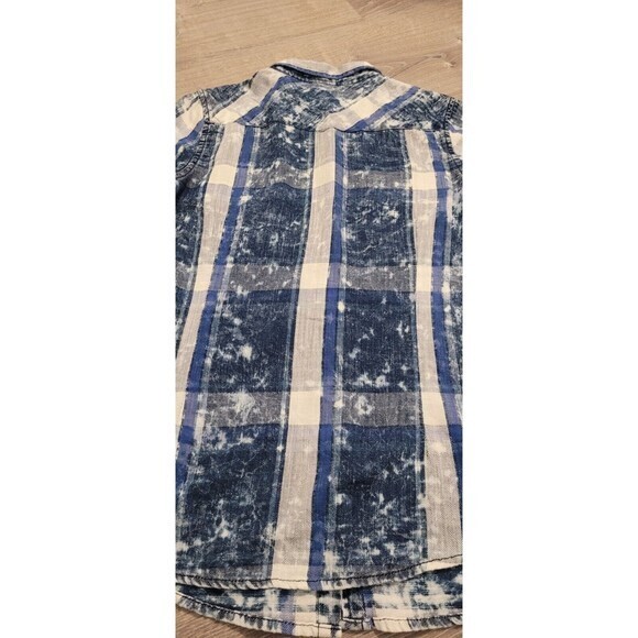 Lovestich‎ Women's Button Down Blue Plaid Country Cowgirl Shirt Size Small - Picture 5 of 9